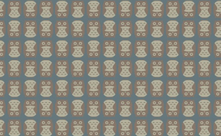 纹理图片1551-卡通猫头鹰无缝平铺背景图案