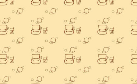 纹理图片1952-咖啡杯简笔画无缝平铺背景图片