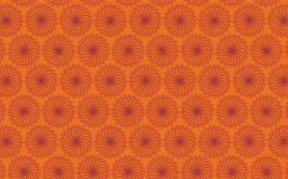 纹理图片92-Orange Retro Floral