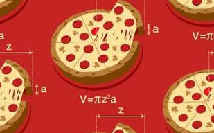 纹理图片1461-披萨与数学公式无缝平铺图案