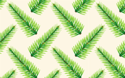 手绘针叶松树树枝无缝平铺背景图片-纹理图片2109