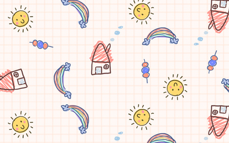 手绘涂鸦童趣图案无缝平铺背景图片-纹理图片2340